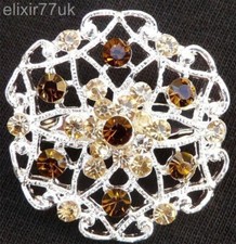 SILVER FLOWER BOUQUET BROOCH