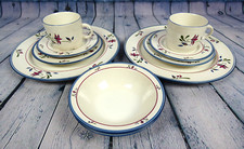 Newcor Copenhagen Stoneware 10pc Dinner Set Floral Design – 1992 – New/Old Stock