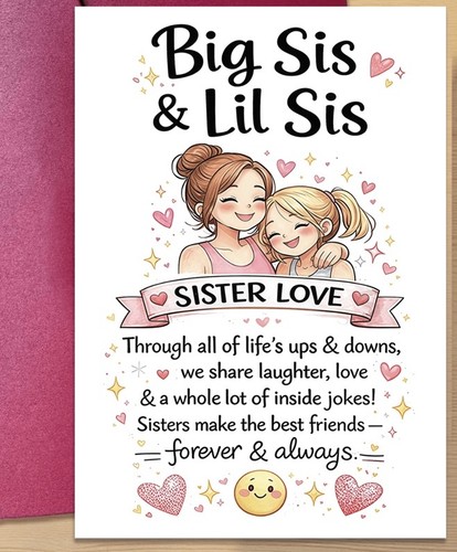 Sister birthday card lovely - sister,