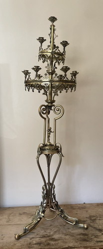 Rare altar candelabra church - altar,
