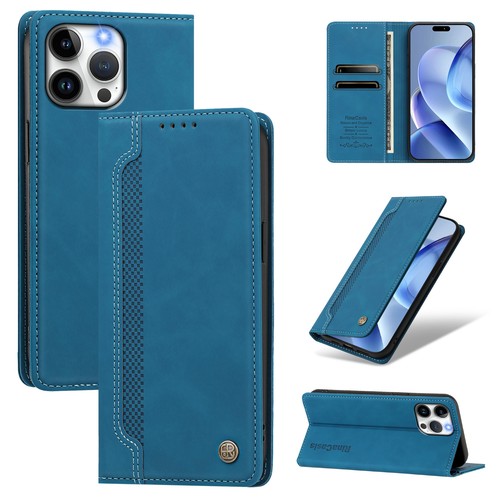 Magnetic leather card wallet - magnetic,
