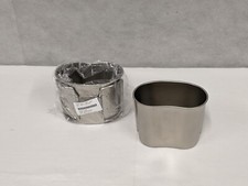 Genuine Dutch Army Stainless Steel Canteen Cup Mug Mess Pot - NEW