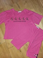 calvin klein girls leggings and tshirt set age 14 years. girls designer clothing