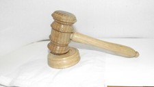 Hand made oak gavel 9" long