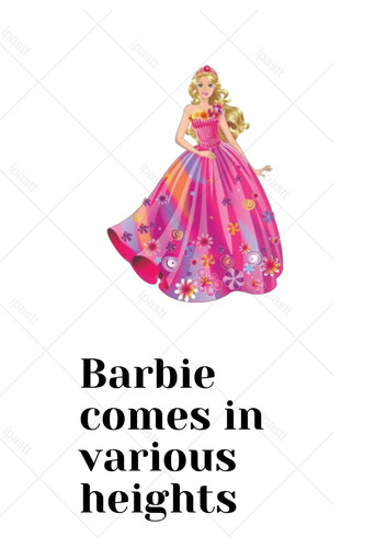 Pre cut barbie - pre, edible