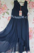 MONSOON NWT Navy Blue Sequin Floaty Bridesmaid Prom Party Occasion Dress 7-8 £50