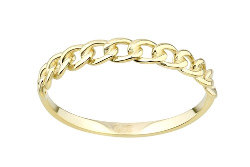 9ct yellow gold infinity ring - yellow,