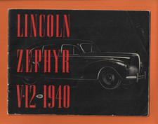 LINCOLN ZEPHYR 1940 V12 MODELS