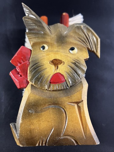 Antique wooden terrier brush - antique,