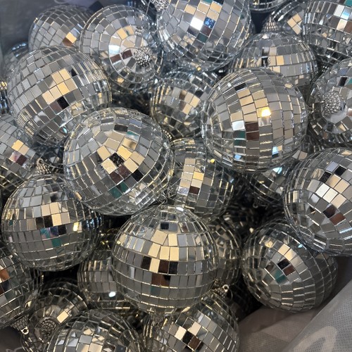 8cm silver mirror disco balls - mirror,