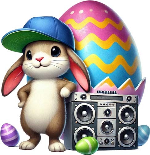 Easter hip hop bunny - bunny, rabbit