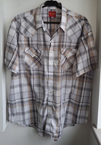 Vintage plains check western - plains,