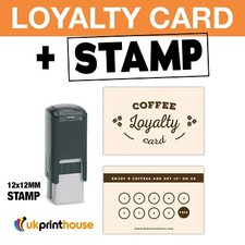 Customer Loyalty Cards plus STAMP Small Businesses Generic or Custom