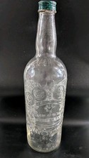 Vintage / Rare Embossed  1818 St Pierre Smirnoff 3 Litre Glass Bottle