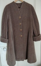 Stunning Vintage Donna Moda  Alpaca & Mohair Swing Coat,  Colour Mocha.   UK XL 