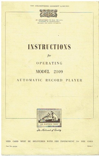 His masters voice model 2109 - his,