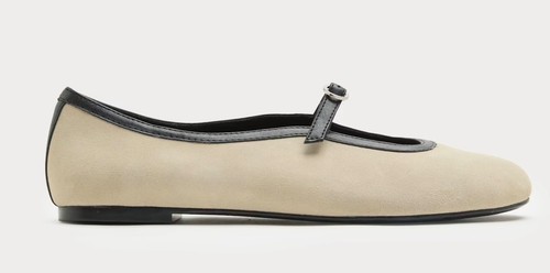 Suede ballet pumps flats - m&s,