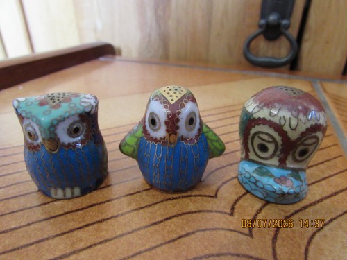 Three vintage cloisonne - three,