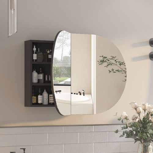 Oval medicine cabinet with - oval,