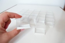 Acrylic Perspex Display Boxes Job Lot, 22 pieces | 32mm x 40mm x 35mm