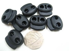 black small Toggles Cord Adjusters Orbs Spring Loaded cord locks Rope lock