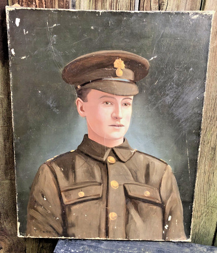 Painting antique ww1 army - painting,