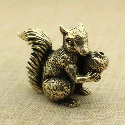 Brass squirrel ornament - ornament, small