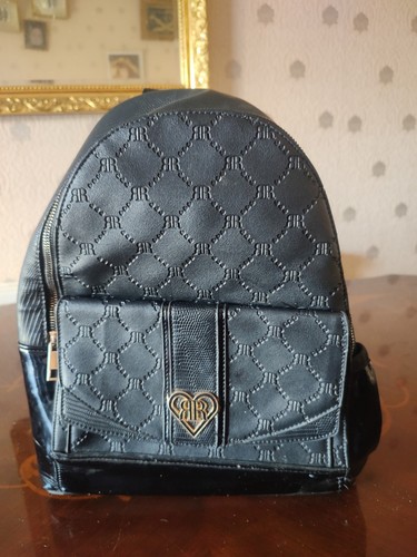 River island black backpack - river,