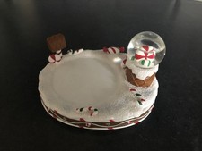 Yankee Candle Candy Cane Light Up Snow Globe Jar Holder