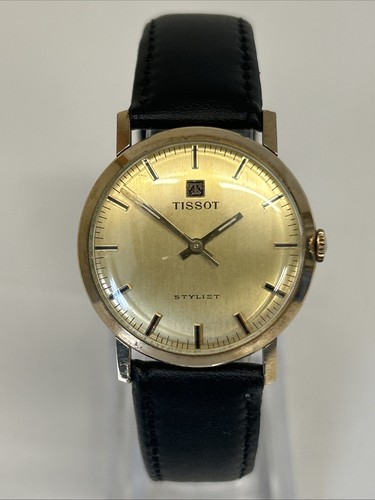 Tissot stylist 9ct gold gents - 9ct,
