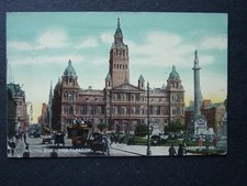 PRINTED  POSTCARD.  MUNICIPAL BUILDINGS, GLASGOW. SCOTLAND. POSTALLY USED.