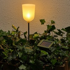 Ikea Solvinden Solar Powered LED Outdoor Garden tulip flower bell shaped light