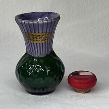 Miniature Rutherfords Scotch Whisky Scottish Thistle Collectible EMPTY Display