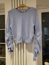 Ladies 'Vesta Pink' Gorgeous Baby Blue Knitted Jumper 64% Wool 1% Yak Sz M (10)