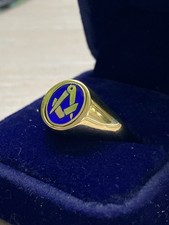9ct Gold Masonic Swivel Ring