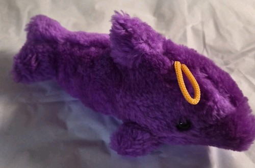 Purple dolphin cuddly toy - cuddly,