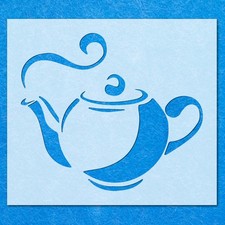 Tea Pot Kitchen Coffee Cup Stencil: Mylar Airbrush Wall Art Painting Crafts 3