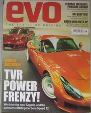 EVO May 2005 featuring TVR, Audi Quattro, AMG, Ferrari, Maserati, Ascari KZ1