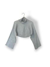 Free People Grey Crop Jumper