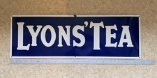 LARGE "LYONS TEA"  ENAMEL SIGN