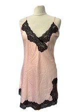 Ann Summers Pink Babydoll Nightdress Size S 8/10 Sleeveless Short Polyester 