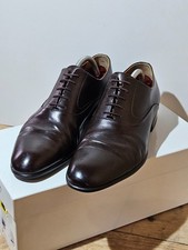 RUSSELL & BROMLEY LONDON MORESCHI CHICAGO DARK BROWN LEATHER OXFORD SHOES UK 6.5