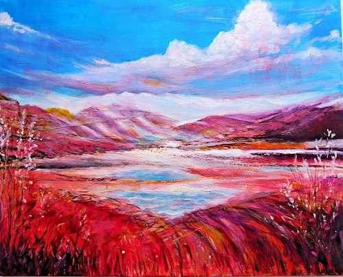 Original mixed media landscape