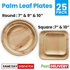 25 x Bamboo Palm Leaf Plates