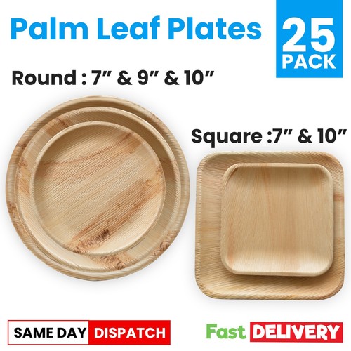 Bamboo palm leaf plates - x,