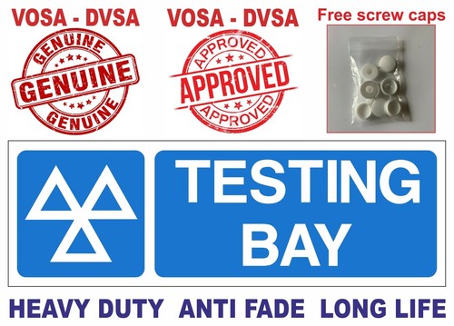 Heavy duty testing bay sign - duty,