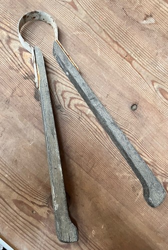Vintage wooden laundry tongs - laundry,
