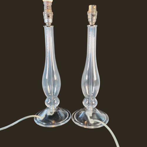 Pair glass table lamps - pair,