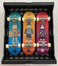 3 x TECH DECK - ALMOST x AMOS IN-CROWD FULL SET JAMES JARVIS FINGERBOARD + STAND