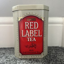 VINTAGE RED LABEL TEA BAG TIN